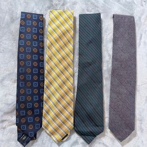 Jos A Bank Executive Collection Silk Neckties 4 Piece Set Mens Formal Wear New